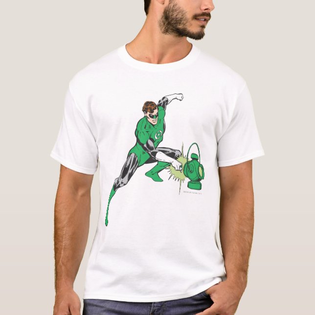Green Lantern with Lantern 2 T-Shirt (Front)