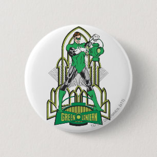 Green Lantern with Letters 6 Cm Round Badge