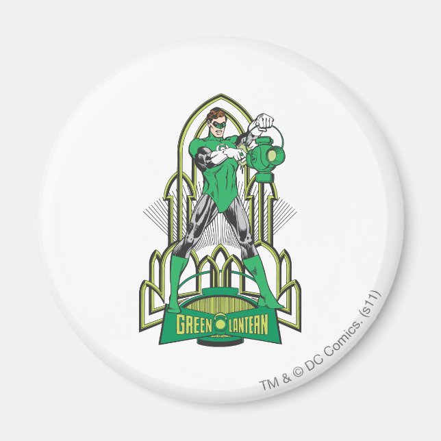 Green Lantern with Letters Magnet (Front)