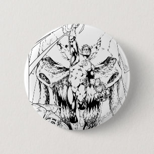 Green Lantern with stream of light 6 Cm Round Badge
