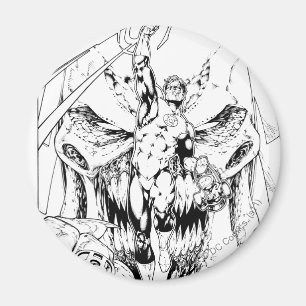 Green Lantern with stream of light Magnet