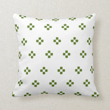Green Large Square Patterned
