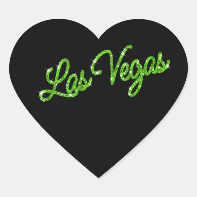 Green Las Vegas Sparkles Sticker (Front)