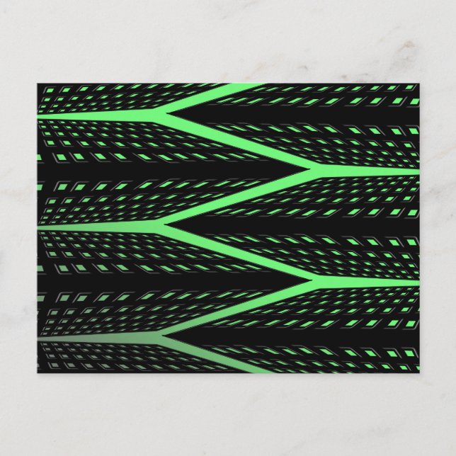 Green Laser Pattern Postcard (Front)