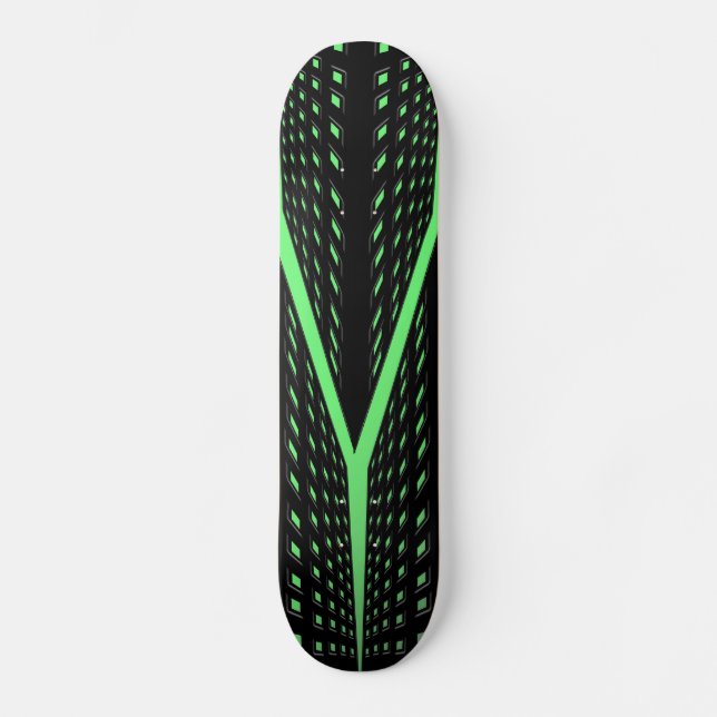 Green Laser Pattern Skateboard (Front)