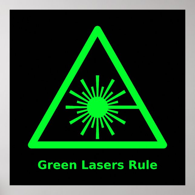 Green Lasers Rule Poster (Front)