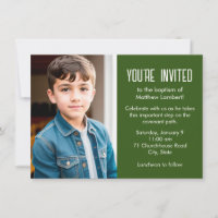 Green Latter-day Saint Child Photo Baptism