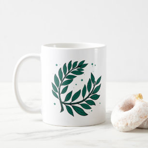 Green Laurel Wreath Victory And Achievement Coffee Mug
