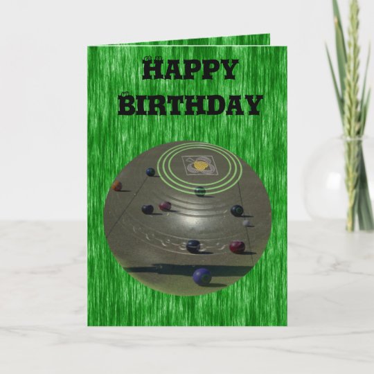 Green Lawn Bowls, Birthday Card