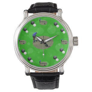 Green Lawn Bowls Bowler And Bowls Design, Watch