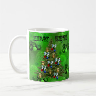 Green Lawn Bowls Christmas Design, Coffee Mug