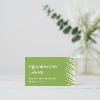 Green Lawn Care Landscape Architecture Custom Busi Business Card