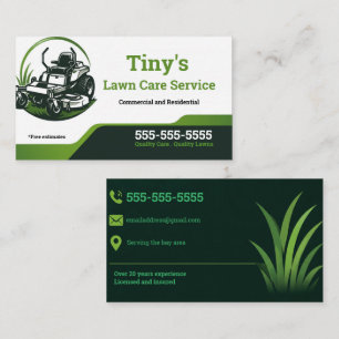 Green Lawncare Zero Turn mower Business Card