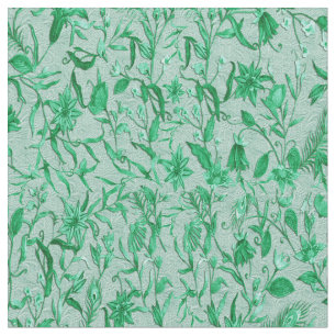 Green lea flowers on sculptured textured backing fabric