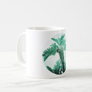 Green leaf banana plant coffee mug