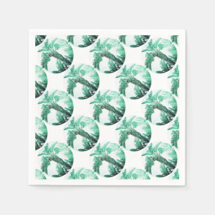 Green leaf banana plant napkin