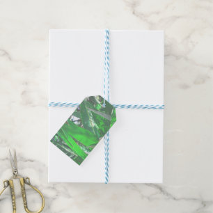 Green leaf banana type plant leaves pastel gift tags