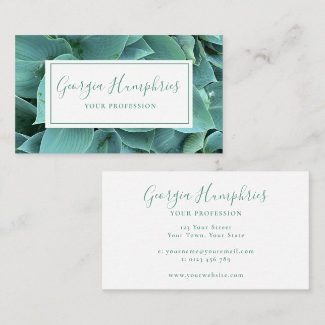 Green Leaf Botanical Business Card (Front/Back)