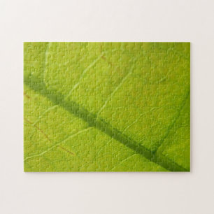 Green Leaf Botanical Nature Photography Jigsaw Puzzle