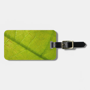 Green Leaf Botanical Nature Photography Luggage Tag