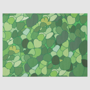 Green Leaf Botanical Tissue Paper