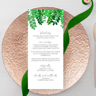 Green Leaf Canopy Wedding Menu