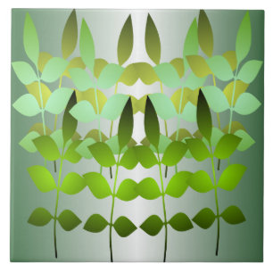 Green Leaf Ceramic Tile
