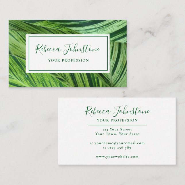 Green Leaf Classic Business Card (Front/Back)