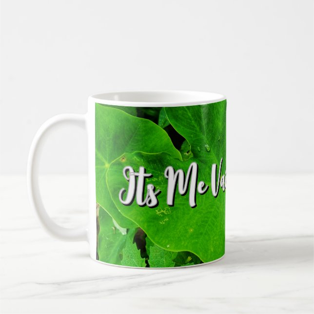 Green leaf coffee mug (Left)