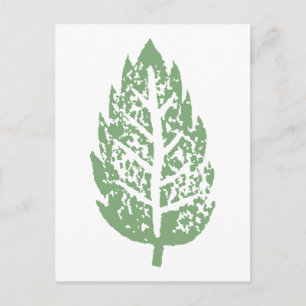 Green Leaf customisable Postcard