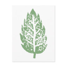 Green Leaf customisable Postcard
