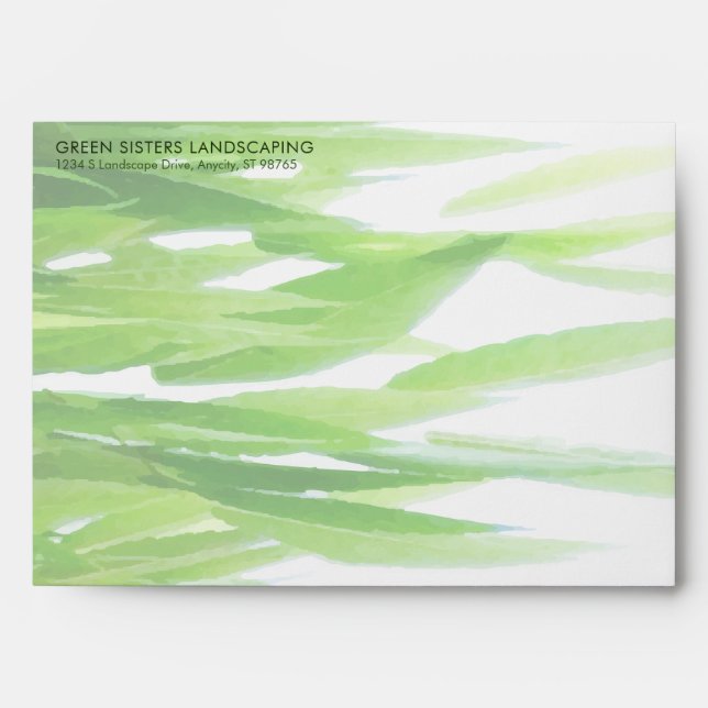 Green Leaf Earth Friendly Landscaping Business Envelope (Front)