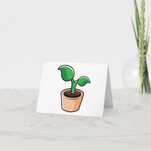 Green Leaf Houseplant Thank You Card