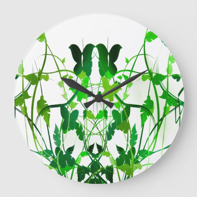 Green Leaf image for Acrylic Wall Clock (Front)