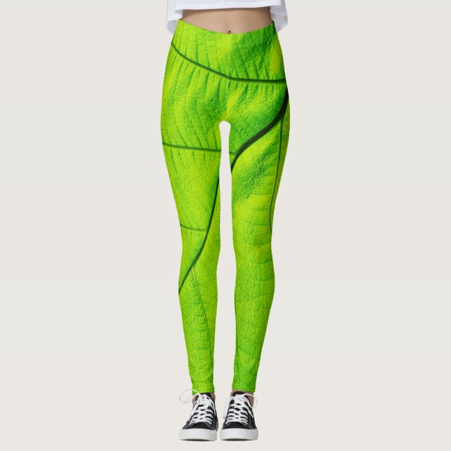 Green Leaf Leggings (Front)