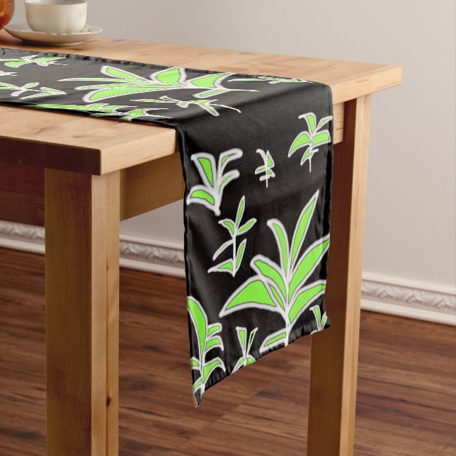 Green Leaf  Medium Table Runner (In Situ)