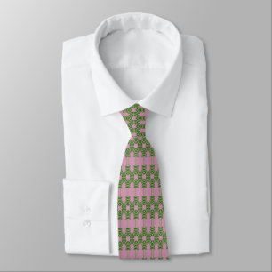 Green Leaf Mirror Pattern Tie