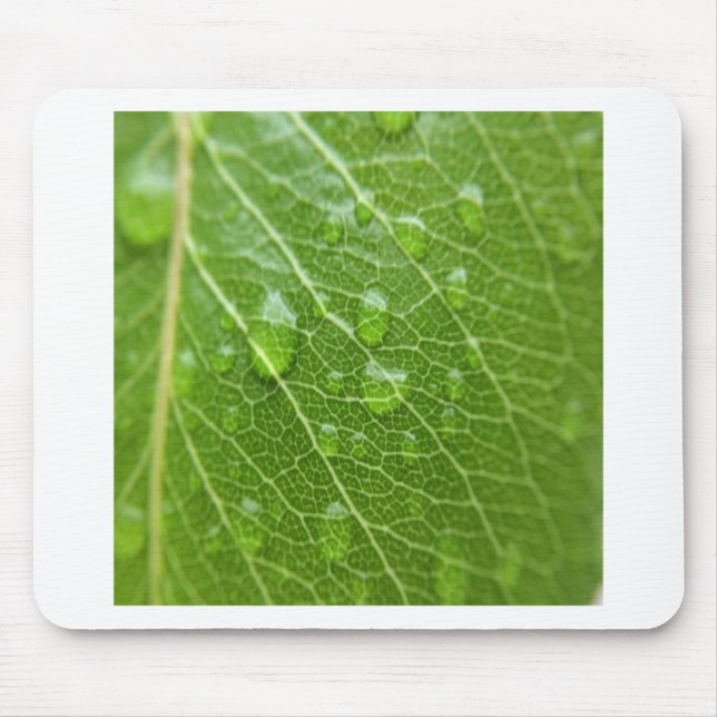 Green Leaf Mouse Pad (Front)