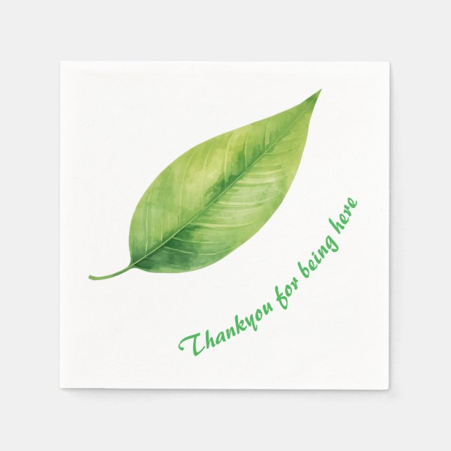 Green leaf napkin (Front)