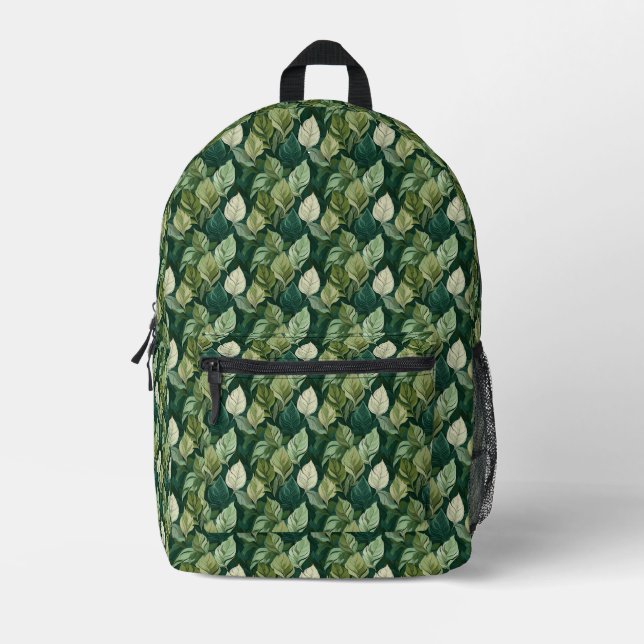 Green Leaf Nature-Inspired Backpack (Front)
