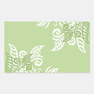 Green leaf nature plant pattern stickers