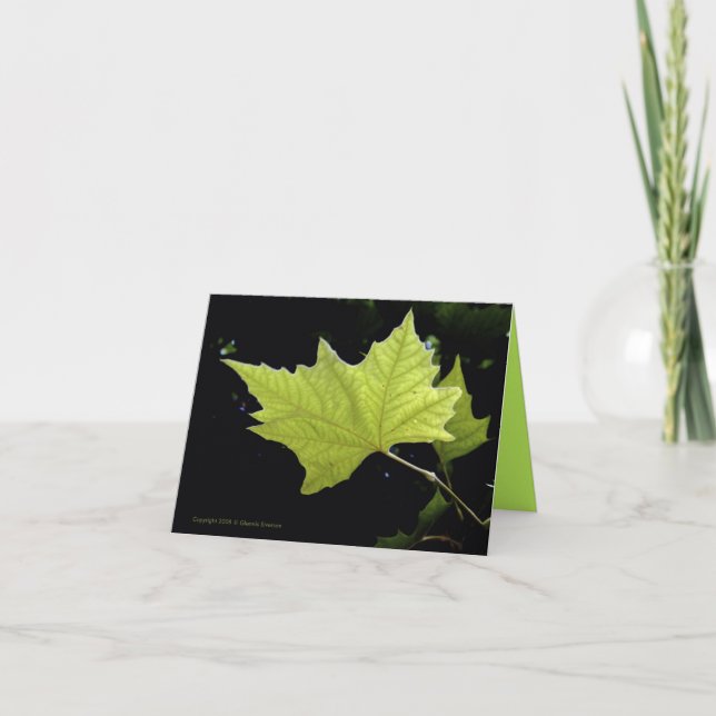 Green Leaf Note Cards (Front)