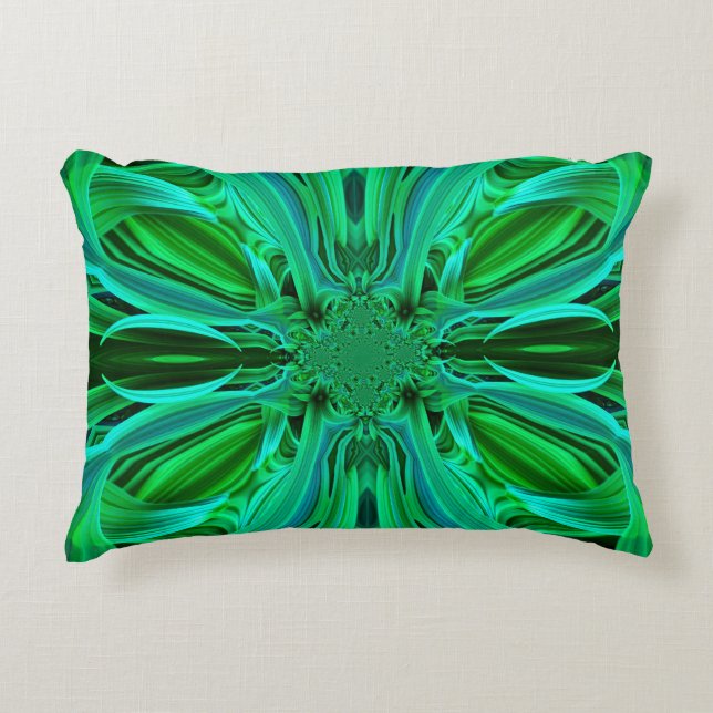 Green Leaf Outdoor Pillow (Front)