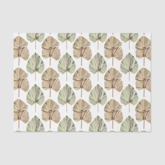 Green Leaf Pattern 2 Tissue Paper (Front)