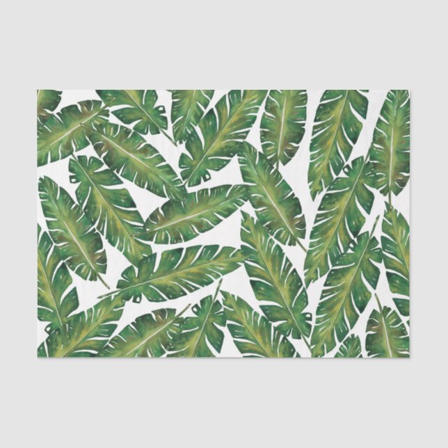 Green Leaf Pattern 4 Tissue Paper (Front)