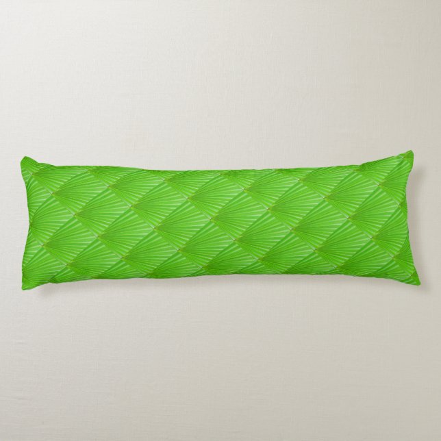Green leaf pattern body cushion (Back)