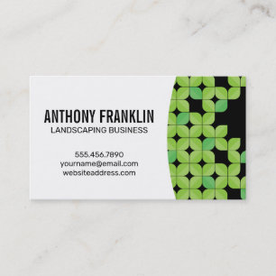 Green Leaf Pattern Business Card