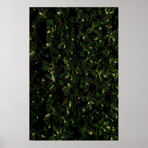 Green leaf plant poster
