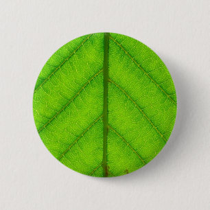 Green Leaf Round Button