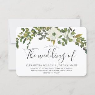 Green Leaf Rustic Country Garden Wedding Invitation